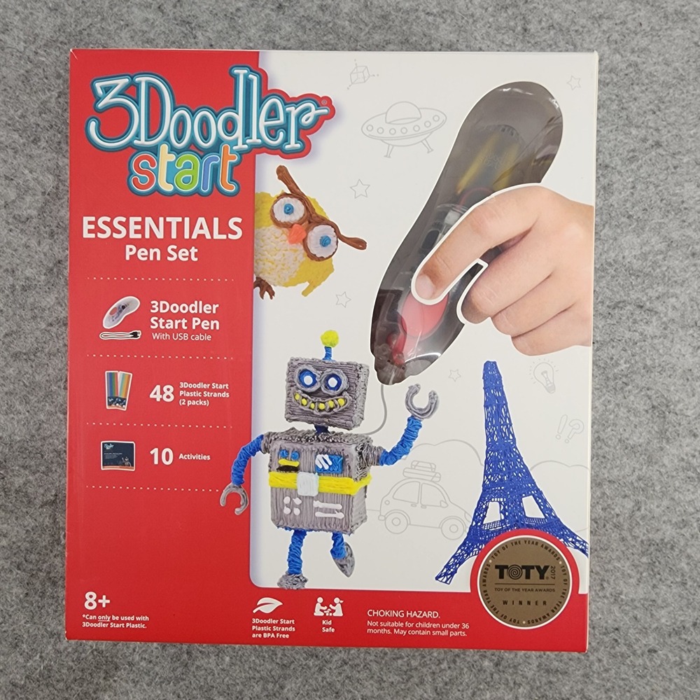 3Doodler Start Essentials Pen Set Clear Red 3D Printing Pen Creative Art Kids